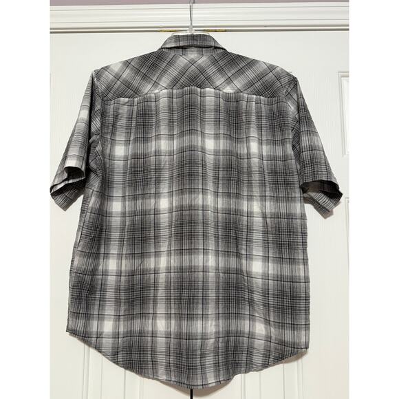 Men's Orvis Gray Plaid Button-Up Short Sleeve Shirt, Size XL - Picture 2 of 6